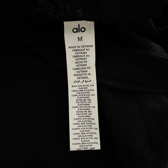 ALO Airbrush Real Onesie Black Size M Activewear Bodysuit Romper - Picture 9 of 9